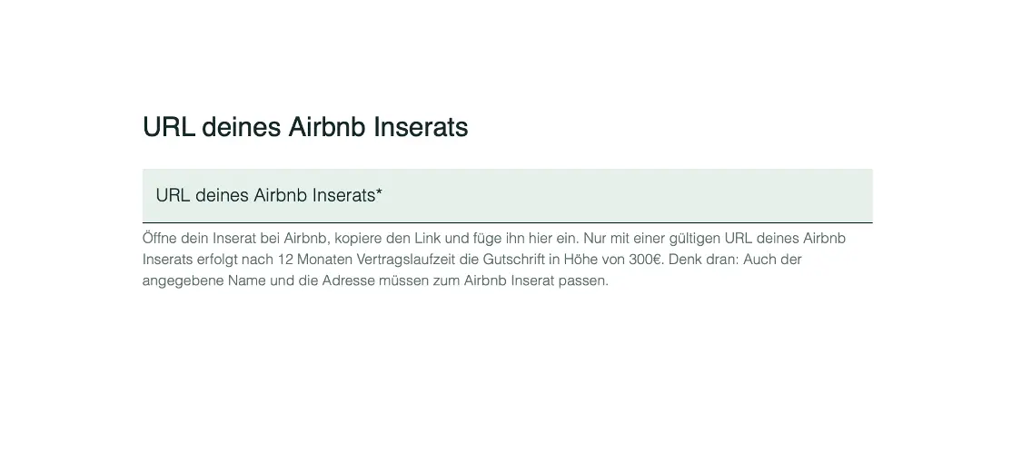 Screenshot aus dem Bestellformular für Airbnb-Gastgeber:innen