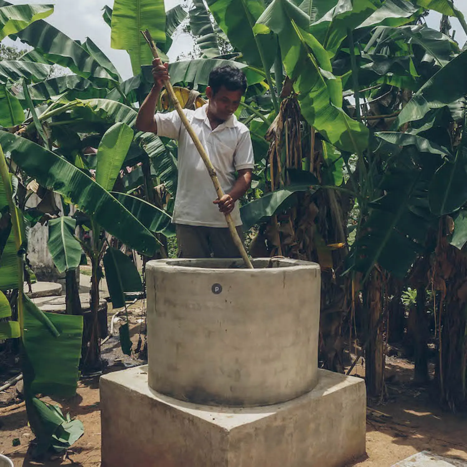Eine Biogasanlage in Kambodscha.