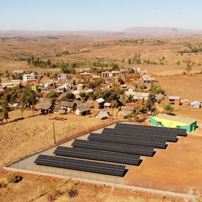 Photovoltaikanlage in Madagaskar von oben