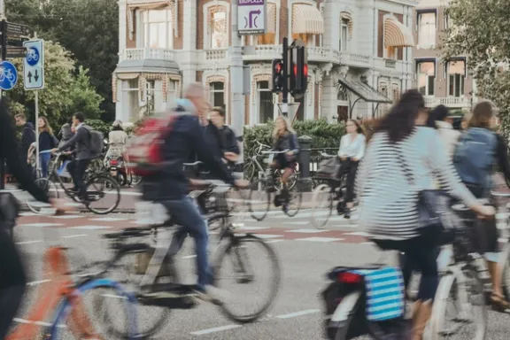 Fahrrad-Verkehr in Amsterdam
