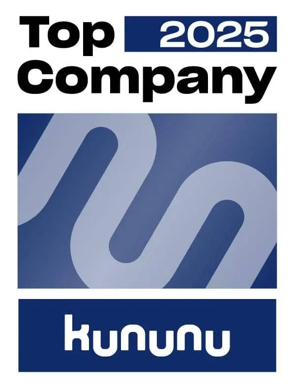 Top Company 2025 Auszeichnung mit dem kununu-Logo.