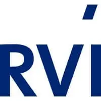 Dunkelblauer Text „RVIÍ“.
